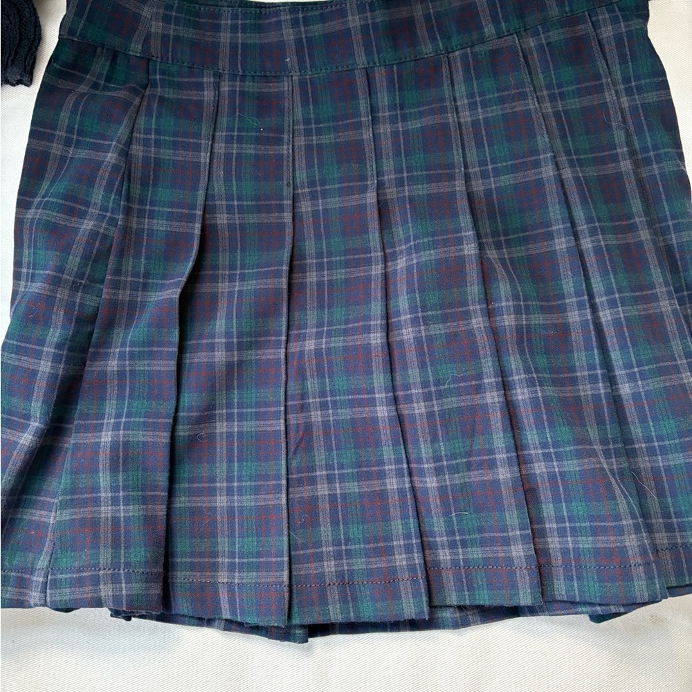 American Eagle Outfitters Blue Green Plaid Mini Skirt
